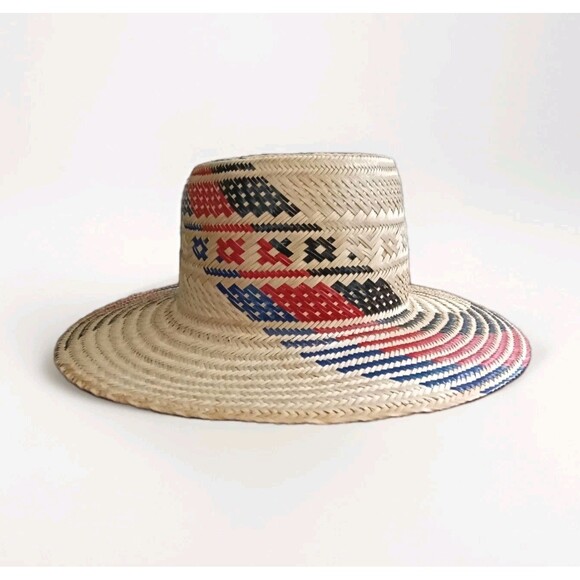 Handwoven Artisan Crafted Straw Bohemian Wide Brim Aaliyah Wayuu Hat